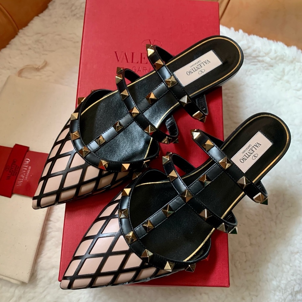 Valentino Rockstud Boudoir Mule EUR 38 BNIB